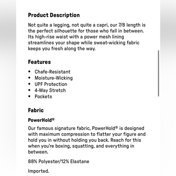 Fabletics Define PowerHold® High-Waisted 7/8 Legging Tiger Camo Print Sz S - Picture 4 of 10